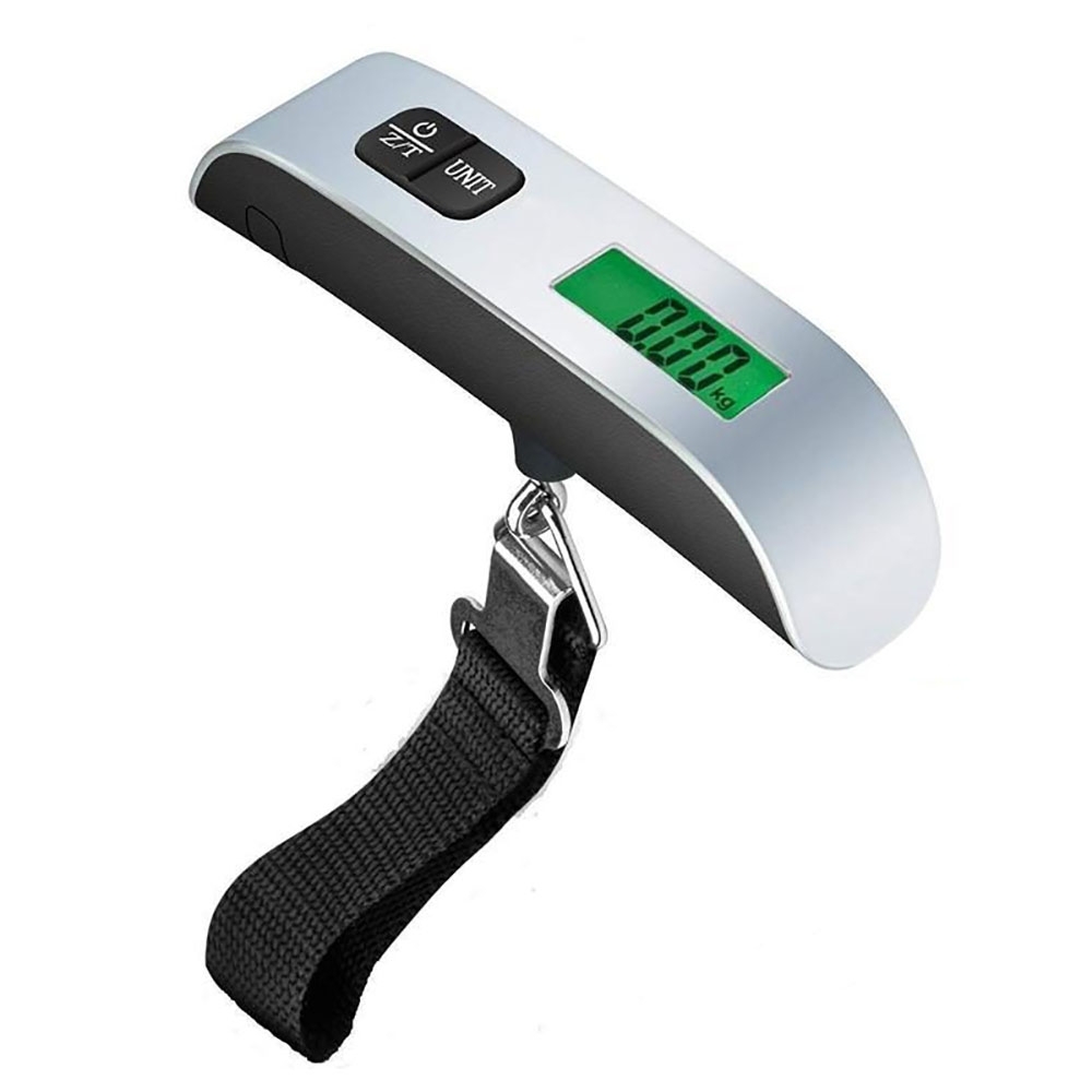 Balança De Mão Digital Portátil Até 50kg Trava Mala Bagagem-BAL1035